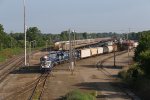 Y119 shoves farther back in to the yard to set over the last few cars before doubling up